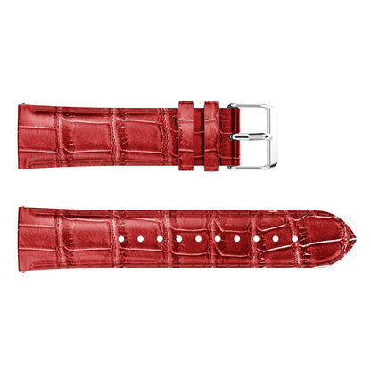 20mm Crocodile Texture Genuine Leather Watch Strap for Samsung Galaxy Gear Sport