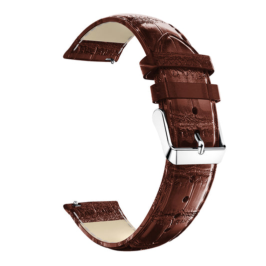 20mm Crocodile Texture Genuine Leather Watch Strap for Samsung Galaxy Gear Sport