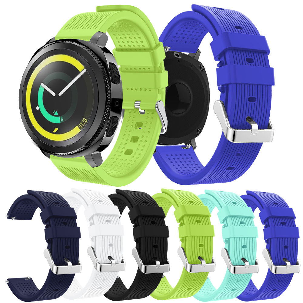 20mm Forehead Wrinkles Texture Soft Silicone Watch Band for Samsung Galaxy Gear Sport