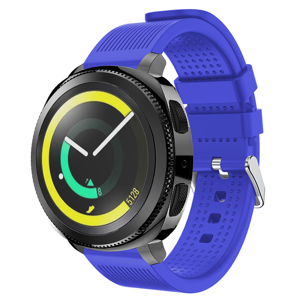 20mm Forehead Wrinkles Texture Soft Silicone Watch Band for Samsung Galaxy Gear Sport