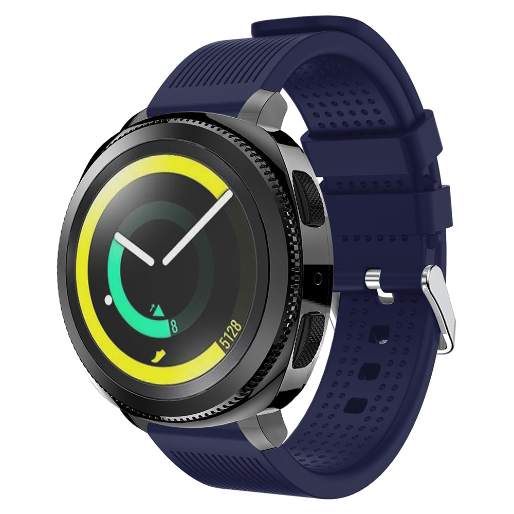 20mm Forehead Wrinkles Texture Soft Silicone Watch Band for Samsung Galaxy Gear Sport
