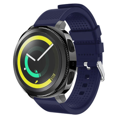 20mm Forehead Wrinkles Texture Soft Silicone Watch Band for Samsung Galaxy Gear Sport