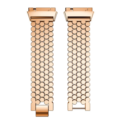 Stainless Steel Hexagon Mesh Watch Strap with Interlock Clasp for Fitbit Ionic