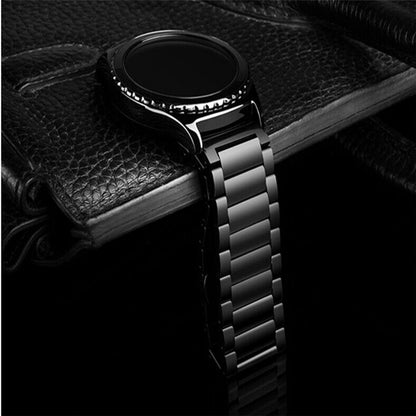 20mm Luxury Three Beads Stainless Steel Metal Watch Band with Folding Clasp for Huawei Watch 2