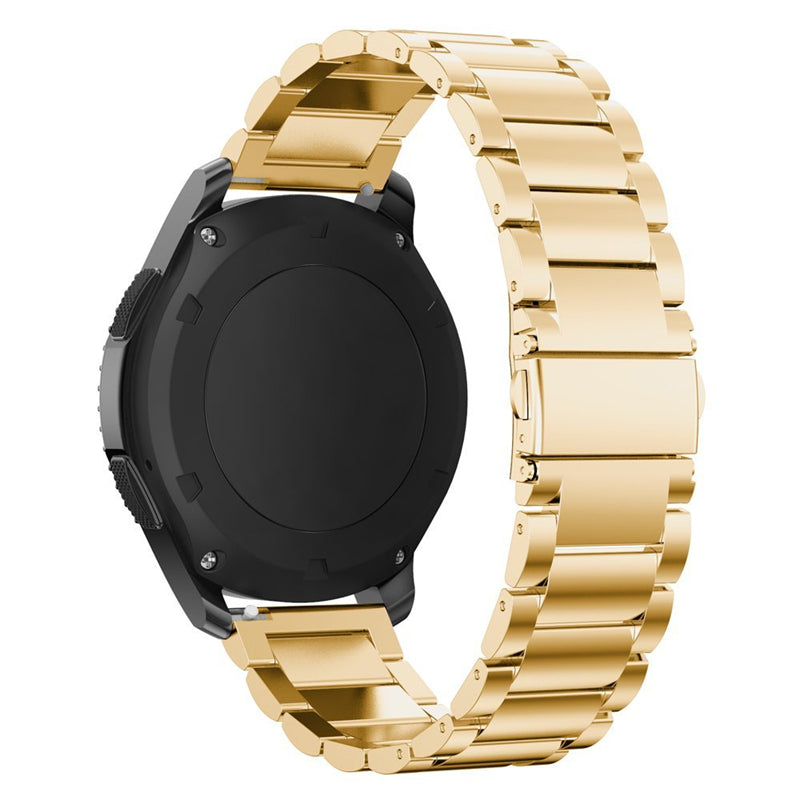 20mm Luxury Three Beads Stainless Steel Metal Watch Band with Folding Clasp for Huawei Watch 2