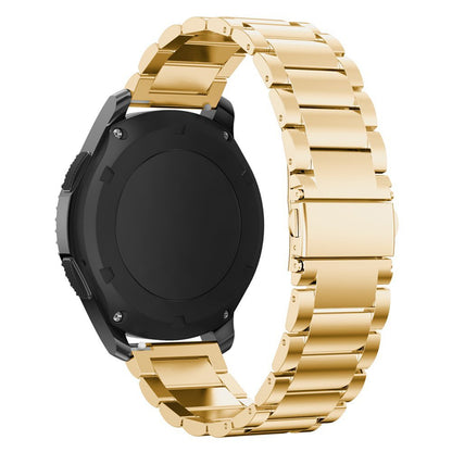 20mm Luxury Three Beads Stainless Steel Metal Watch Band with Folding Clasp for Huawei Watch 2