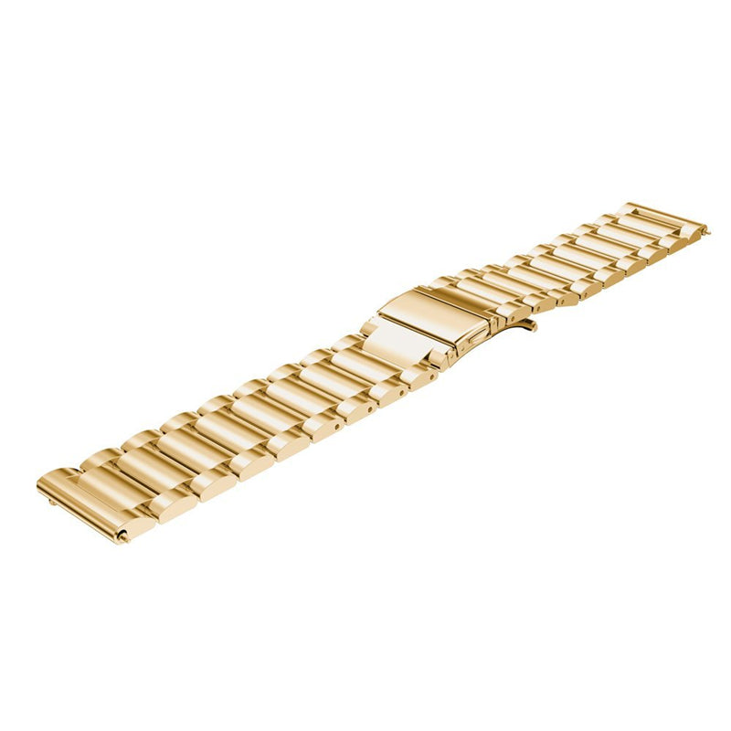 20mm Luxury Three Beads Stainless Steel Metal Watch Band with Folding Clasp for Huawei Watch 2
