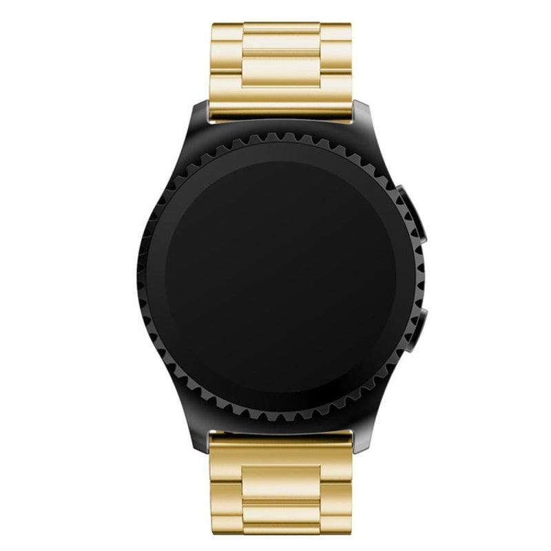 20mm Luxury Three Beads Stainless Steel Metal Watch Band with Folding Clasp for Huawei Watch 2