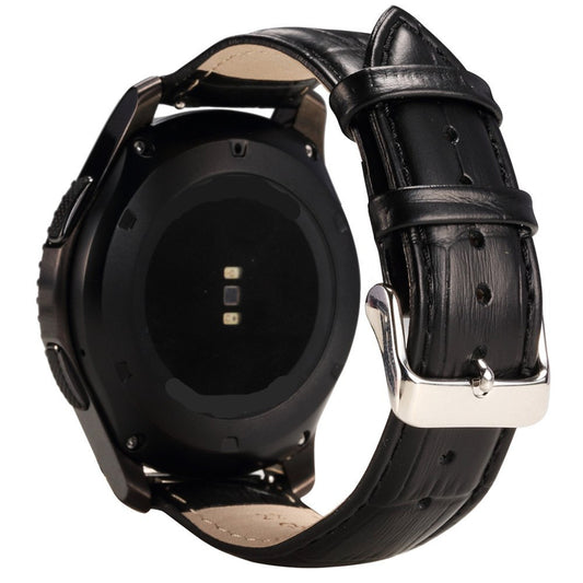 22mm Crocodile Texture PU Leather Watch Strap for Samsung Gear S3 Frontier / S3 Classic