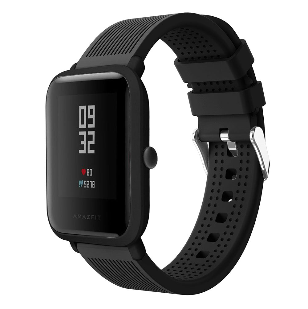 20mm Forehead Wrinkles Texture Soft Silicone Watch Band for Huami Amazfit Watch Youth Edition