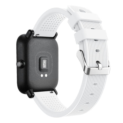 20mm Forehead Wrinkles Texture Soft Silicone Watch Band for Huami Amazfit Watch Youth Edition