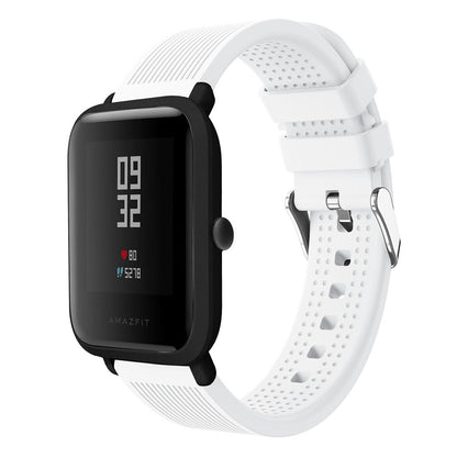 20mm Forehead Wrinkles Texture Soft Silicone Watch Band for Huami Amazfit Watch Youth Edition