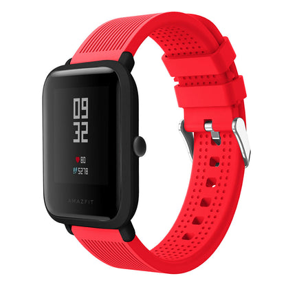 20mm Forehead Wrinkles Texture Soft Silicone Watch Band for Huami Amazfit Watch Youth Edition