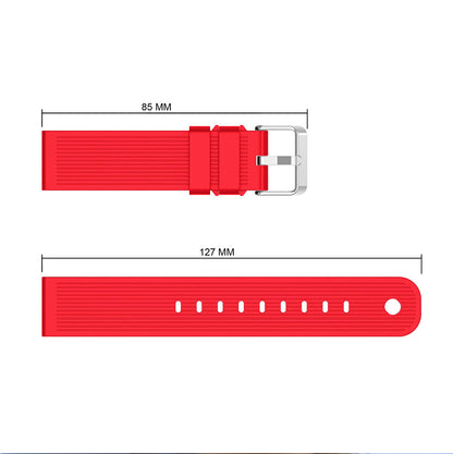 20mm Forehead Wrinkles Texture Soft Silicone Watch Band for Huami Amazfit Watch Youth Edition