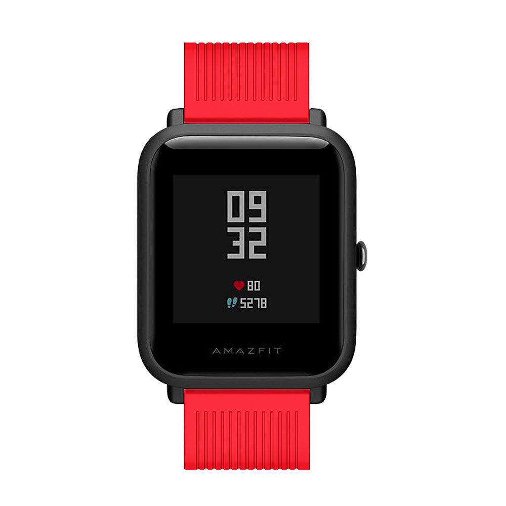 20mm Forehead Wrinkles Texture Soft Silicone Watch Band for Huami Amazfit Watch Youth Edition
