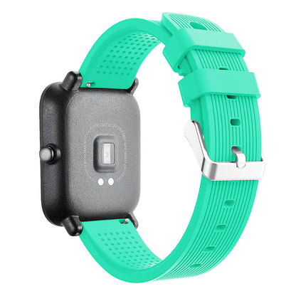 20mm Forehead Wrinkles Texture Soft Silicone Watch Band for Huami Amazfit Watch Youth Edition