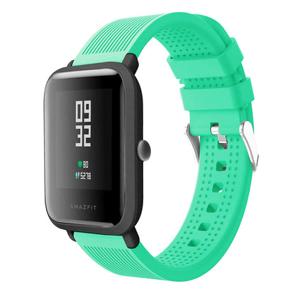 20mm Forehead Wrinkles Texture Soft Silicone Watch Band for Huami Amazfit Watch Youth Edition