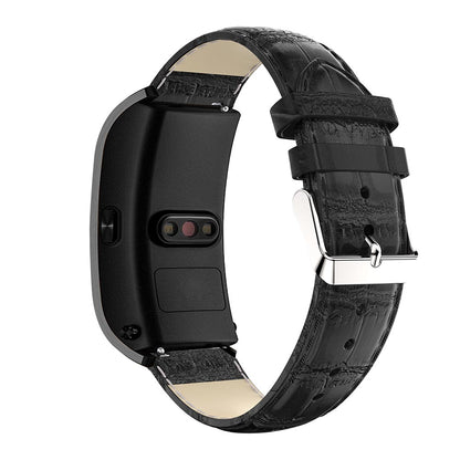 18mm Crocodile Texture Genuine Leather Watch Band for Huawei TalkBand B5