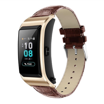 18mm Crocodile Texture Genuine Leather Watch Band for Huawei TalkBand B5