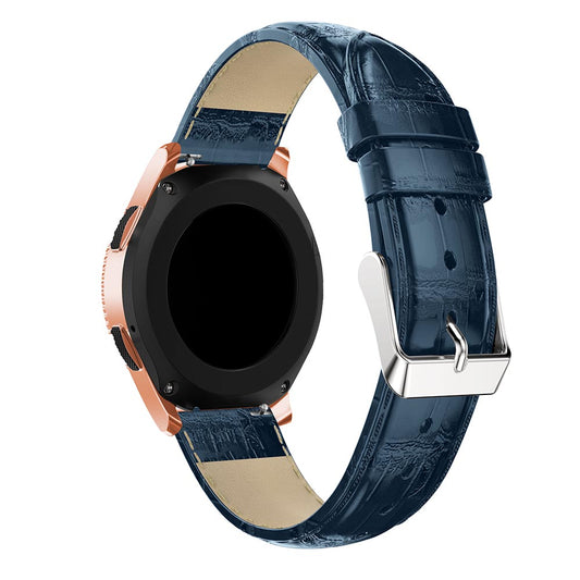 20mm Crocodile Texture Genuine Leather Watchband for Samsung Galaxy Watch 42mm, Smart Watch Strap Bracelet