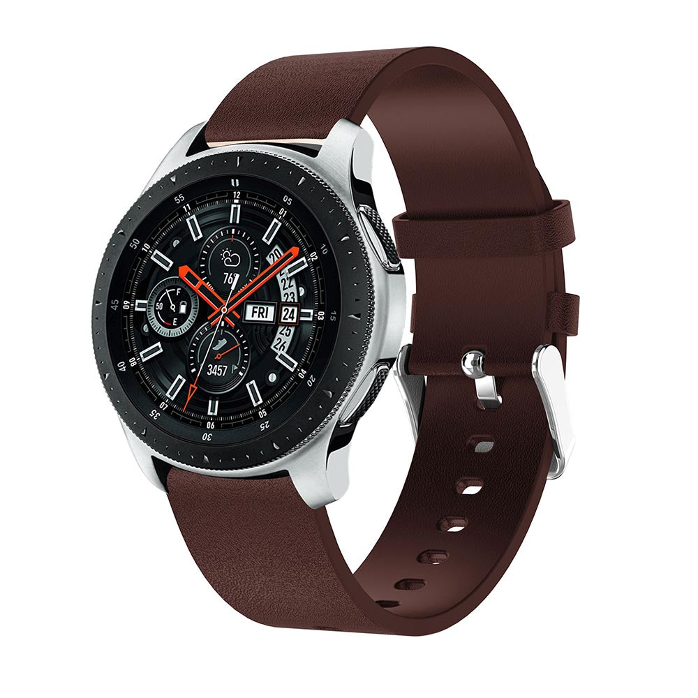 22mm Textured Genuine Leather Watch Strap for Samsung Galaxy Watch 46mm