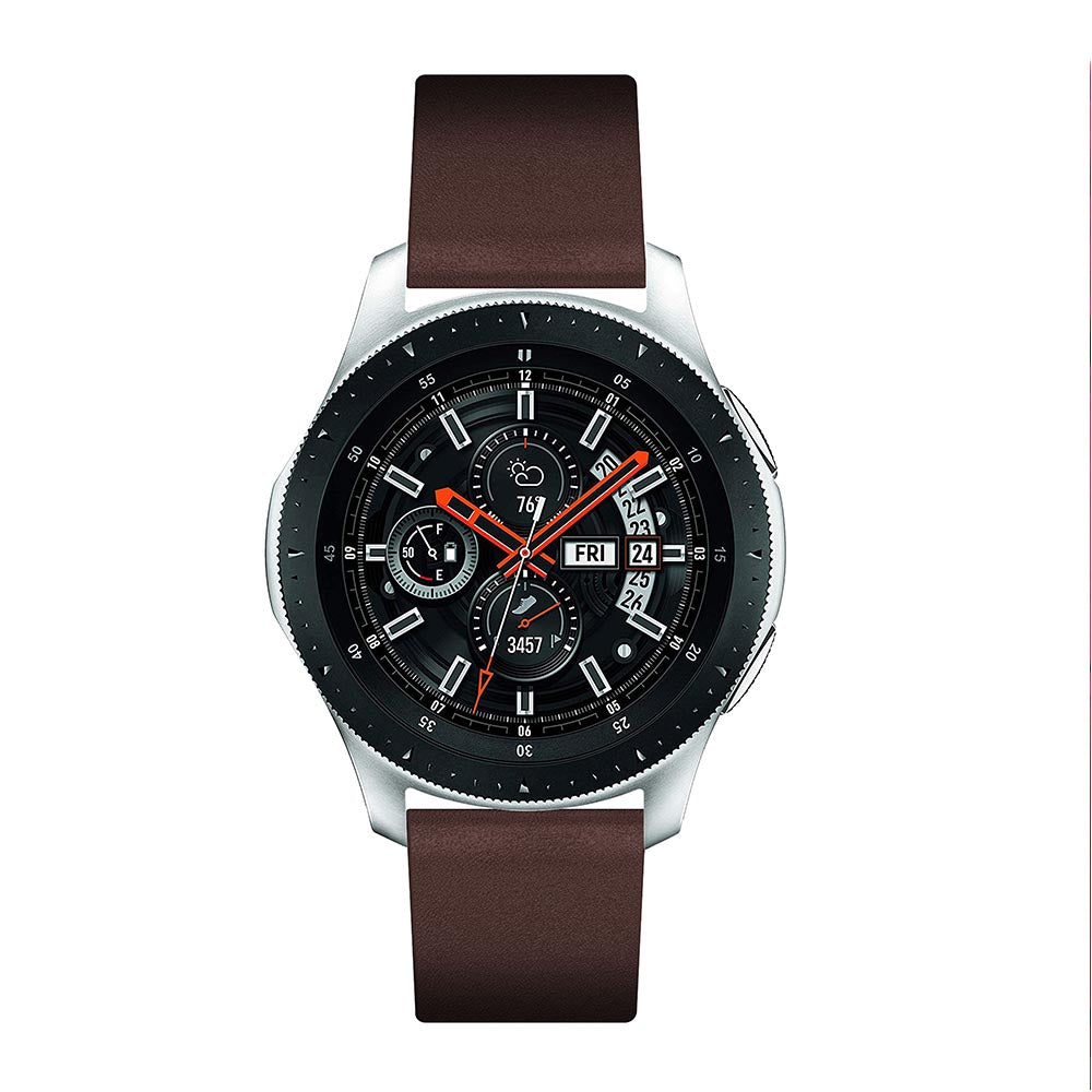 22mm Textured Genuine Leather Watch Strap for Samsung Galaxy Watch 46mm