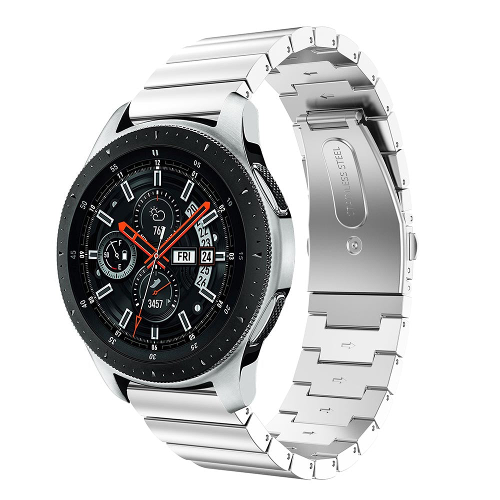 22mm Stainless Steel Watch Band for Samsung Galaxy Watch 46mm, Wrist Strap with Butterfly Buckle