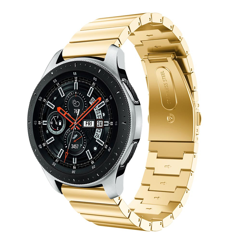 22mm Stainless Steel Watch Band for Samsung Galaxy Watch 46mm, Replacement Wrist Strap with Butterfly Buckle