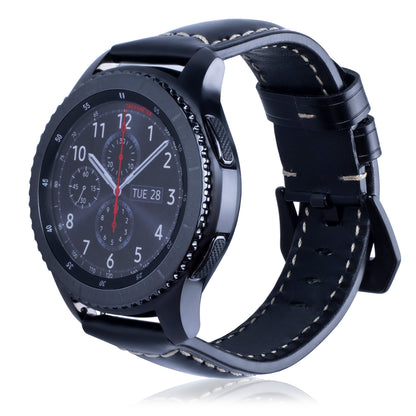 22mm Universal Cowhide Leather Watch Band for Samsung Gear S3 Classic/Frontier etc