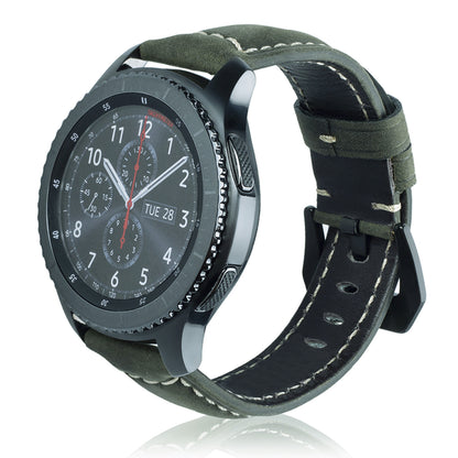 22mm Universal Cowhide Leather Watch Band for Samsung Gear S3 Classic/Frontier etc
