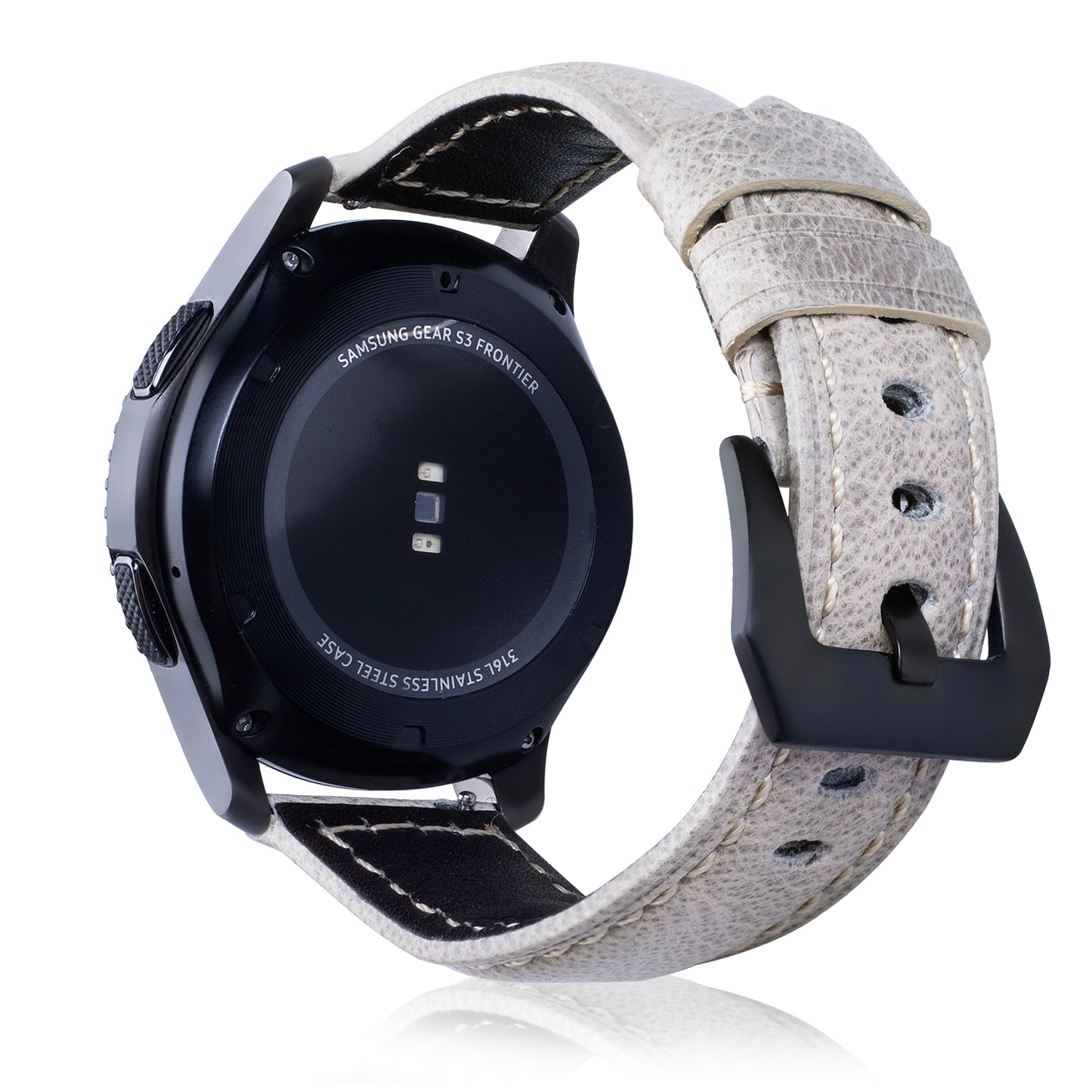 22mm Universal Cowhide Leather Watch Band for Samsung Gear S3 Classic/Frontier etc