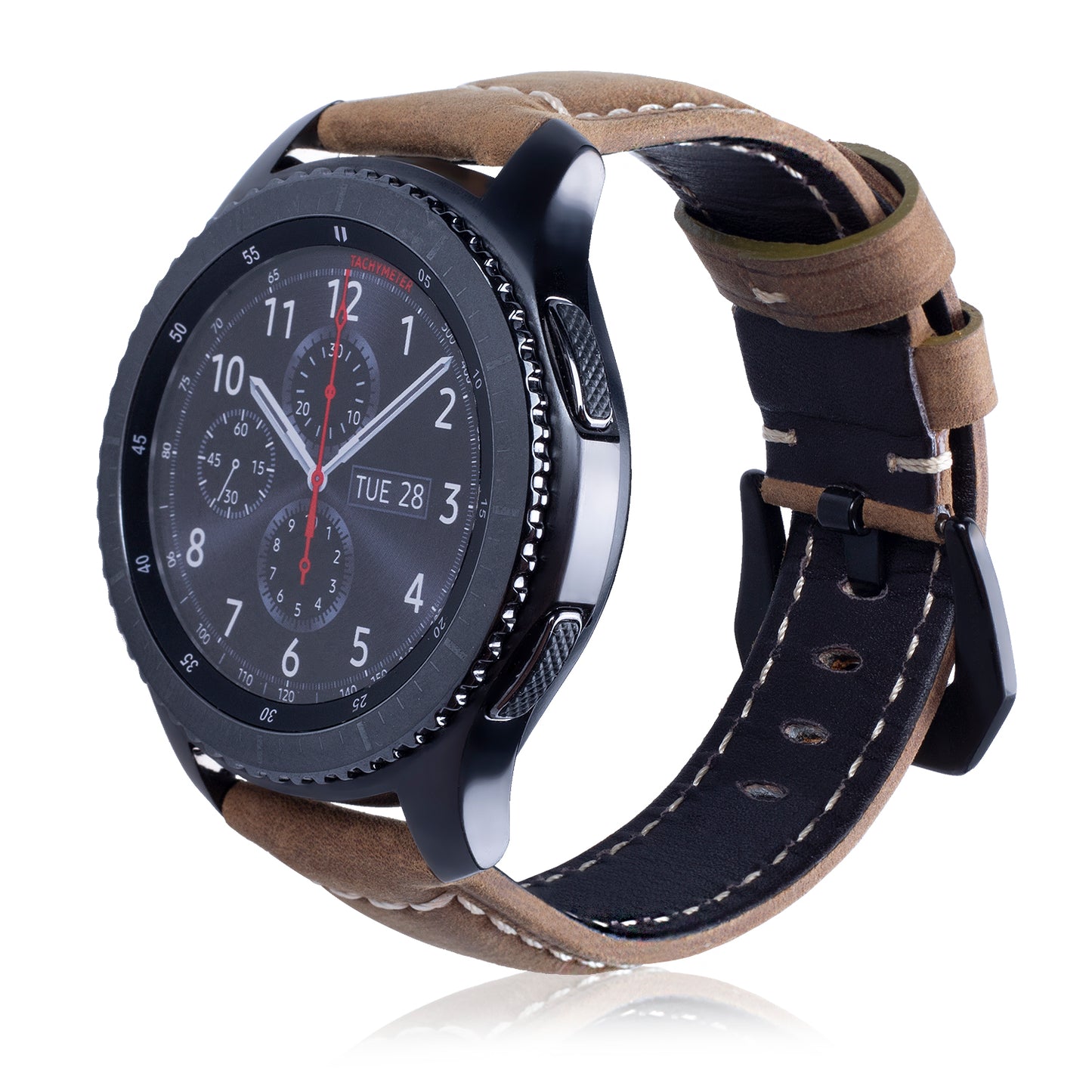 22mm Universal Cowhide Leather Watch Band for Samsung Gear S3 Classic/Frontier etc