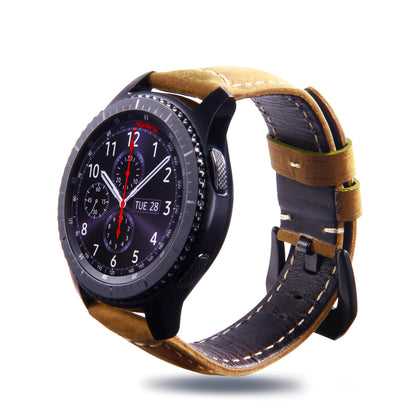 22mm Universal Cowhide Leather Watch Band for Samsung Gear S3 Classic/Frontier etc