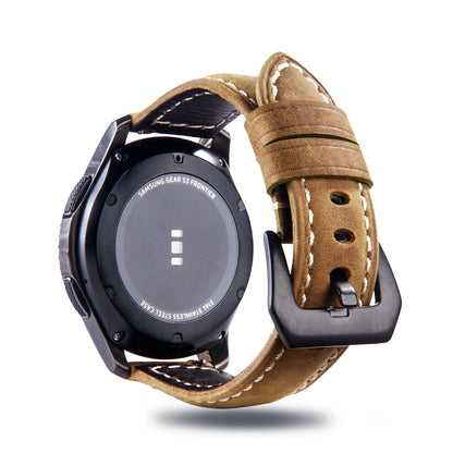 22mm Universal Cowhide Leather Watch Band for Samsung Gear S3 Classic/Frontier etc