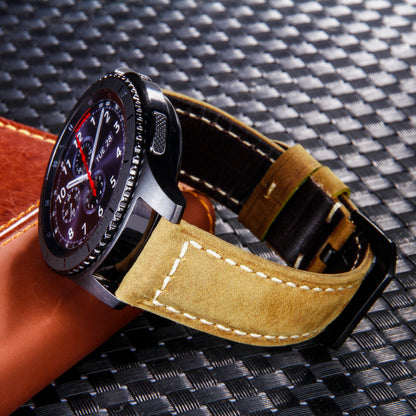 22mm Universal Cowhide Leather Watch Band for Samsung Gear S3 Classic/Frontier etc