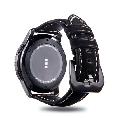 22mm Universal Cowhide Leather Watch Band for Samsung Gear S3 Classic/Frontier etc