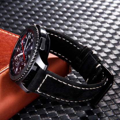 22mm Universal Cowhide Leather Watch Band for Samsung Gear S3 Classic/Frontier etc