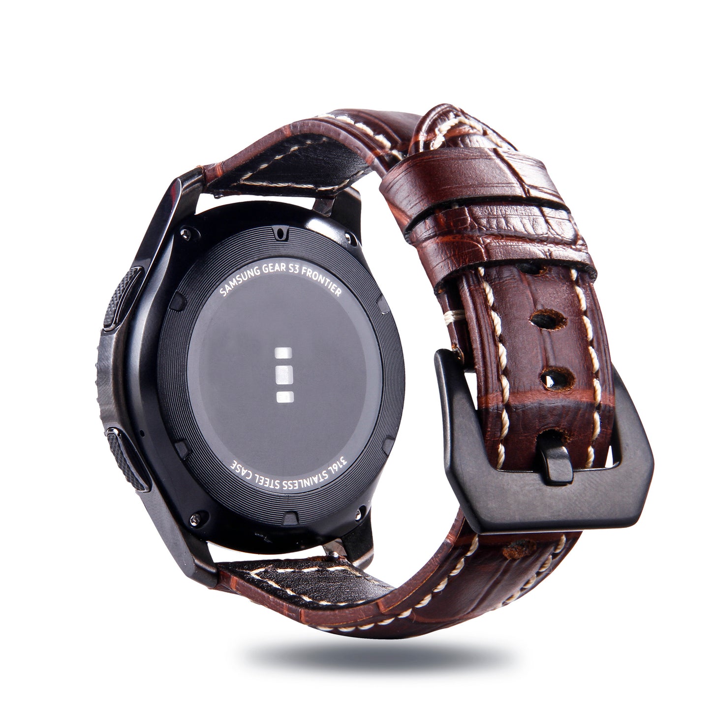 22mm Universal Cowhide Leather Watch Band for Samsung Gear S3 Classic/Frontier etc