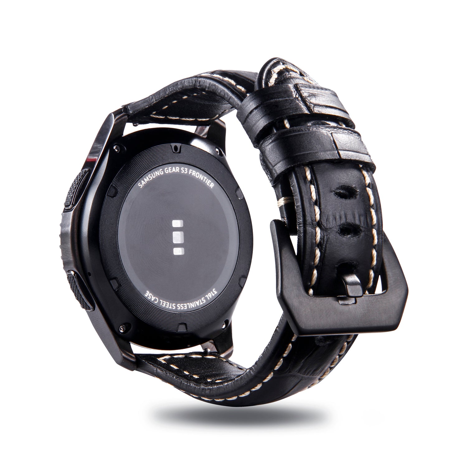 22mm Universal Cowhide Leather Watch Band for Samsung Gear S3 Classic/Frontier etc