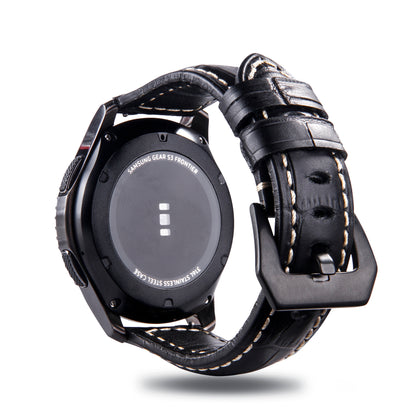 22mm Universal Cowhide Leather Watch Band for Samsung Gear S3 Classic/Frontier etc
