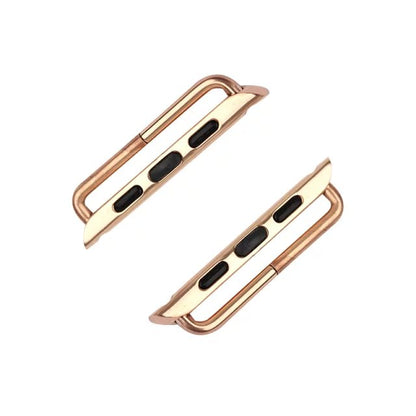 2Pcs/1 Pair Metal Connectors Clasp Watch Strap Adapter for Apple Watch Series 4 44mm, Series 3 / 2 / 1 42mm