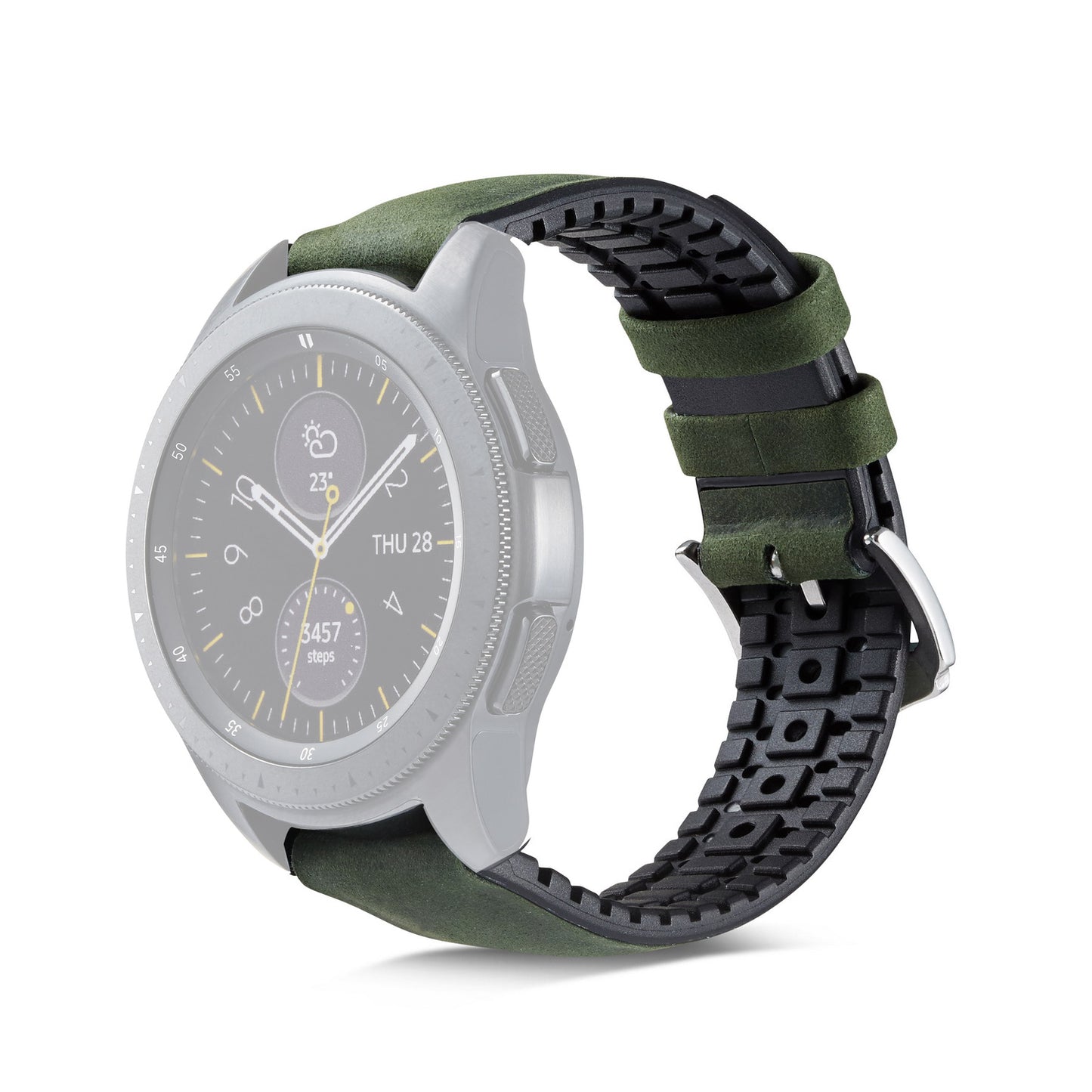 22mm Genuine Leather + Silicone Watch Band for Huawei Watch GT