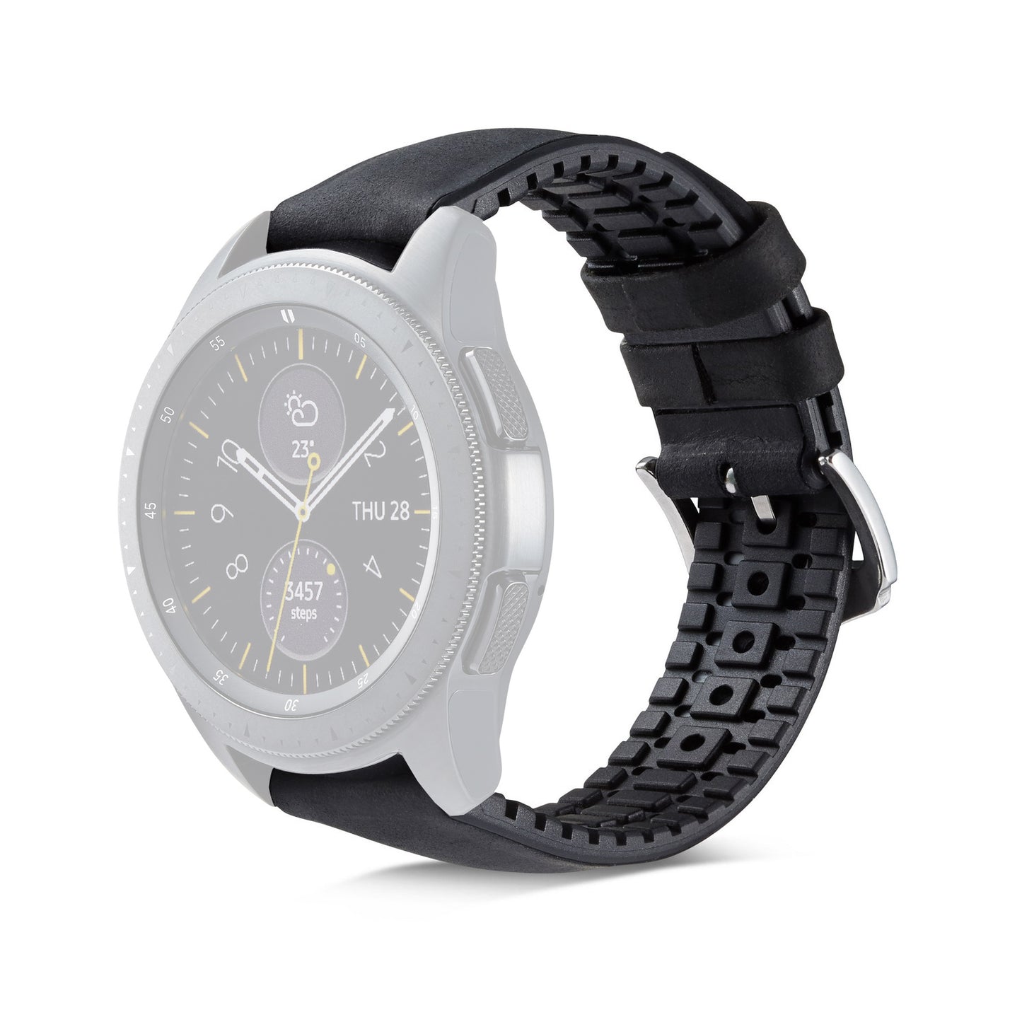 22mm Genuine Leather + Silicone Watch Band for Huawei Watch GT