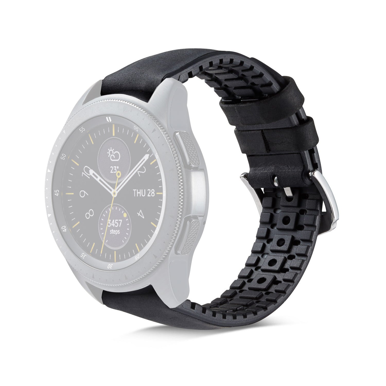 22mm Genuine Leather + Silicone Watch Band for Huawei Watch GT