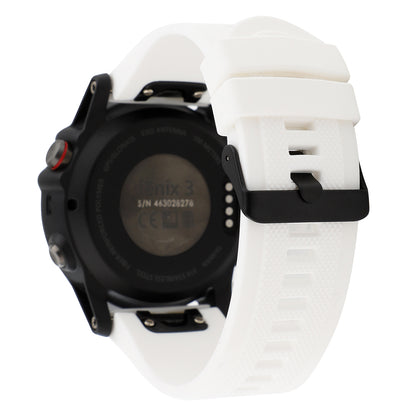 22mm Soft Textured Silicone Watch Band Wrist Bracelet for Garmin Fenix 5 / 5 Plus with Black Buckle