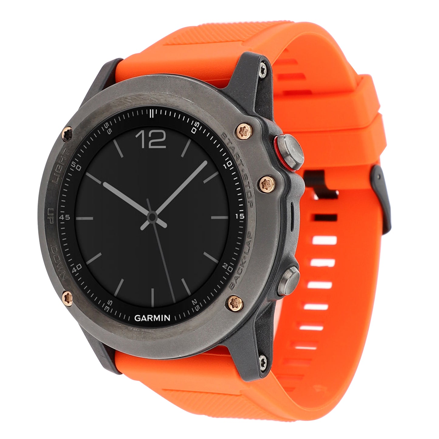22mm Soft Textured Silicone Watch Band Wrist Bracelet for Garmin Fenix 5 / 5 Plus with Black Buckle