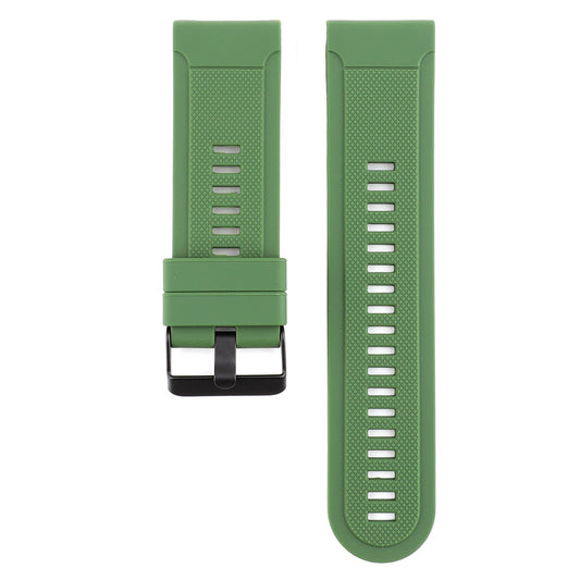 22mm Soft Textured Silicone Watch Band Wrist Bracelet for Garmin Fenix 5 / 5 Plus with Black Buckle