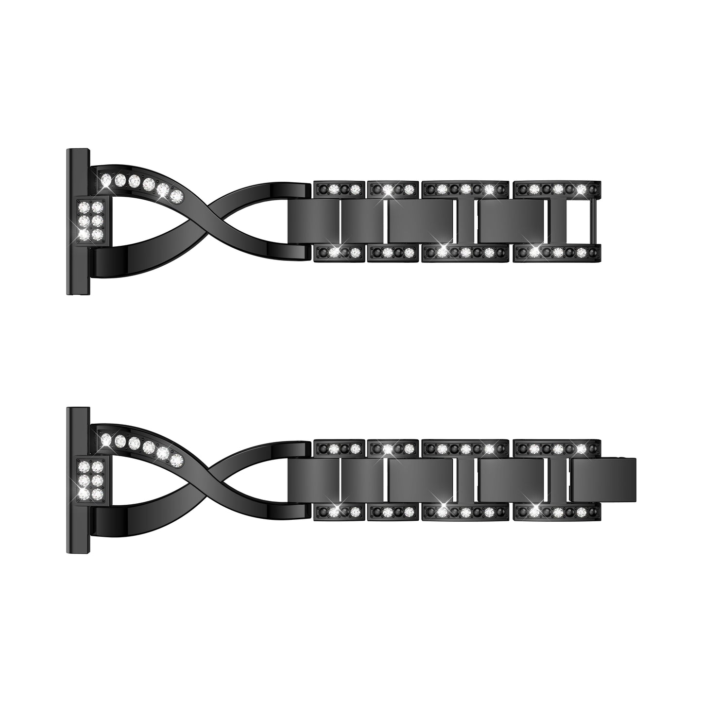 20mm X Shape Rhinestone Decor Zinc Alloy Watch Band for Samsung Galaxy Watch Active SM-R500