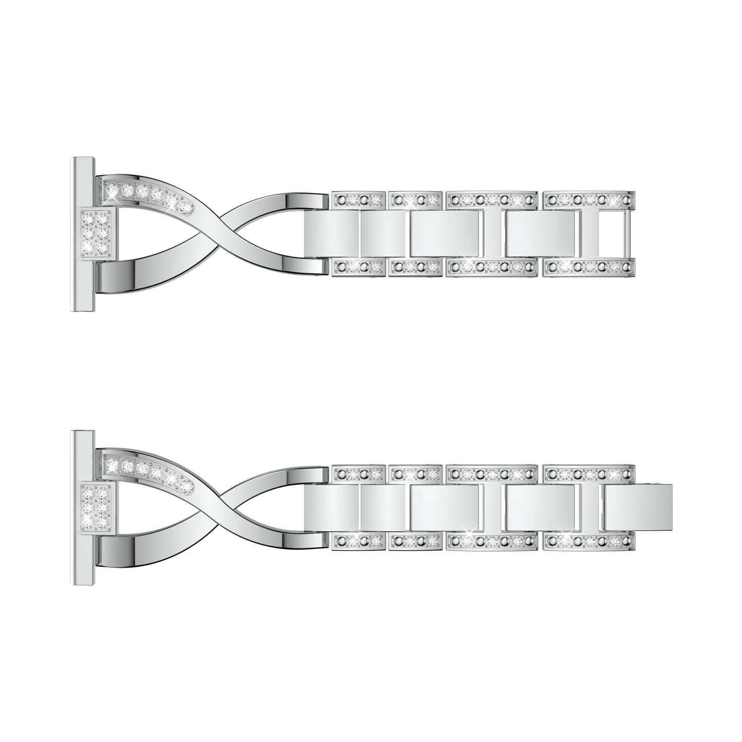 20mm X Shape Rhinestone Decor Zinc Alloy Watch Band for Samsung Galaxy Watch Active SM-R500