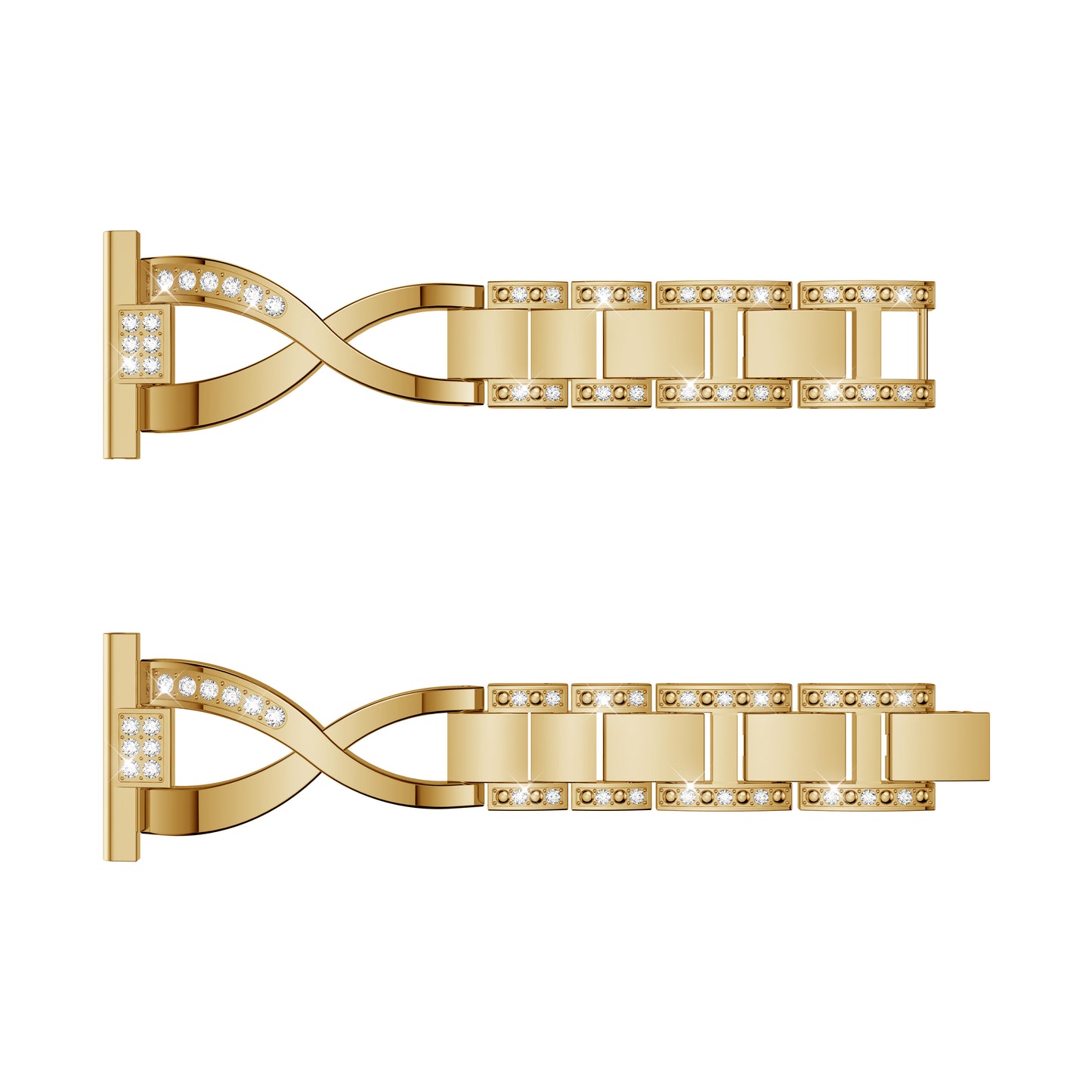 20mm X Shape Rhinestone Decor Zinc Alloy Watch Band for Samsung Galaxy Watch Active SM-R500